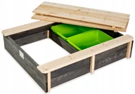 Place zabaw - EXIT Drewniana piaskownica 94x77 cm Aksent - miniaturka - grafika 1