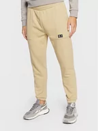 Spodnie sportowe męskie - 4F Spodnie dresowe H4Z22-SPMD010 Beżowy Relaxed Fit - miniaturka - grafika 1