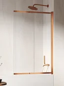 Parawany nawannowe - Parawan wannowy rozsuwany miedź szczotkowana 100x150 P-0264 Sensi Copper Brushed New Trendy - miniaturka - grafika 1