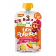Desery dla dzieci - Holle Mus owocowy z napojem ryżowym i zbożami mango&ananas + owies&komosa ryżowa 110 g Bio - miniaturka - grafika 1