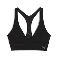 Biustonosze - Damski Stanik sportowy PUMA SHAPELUXE PLUNGE BRA - LOW 52748101 – Czarny - miniaturka - grafika 1