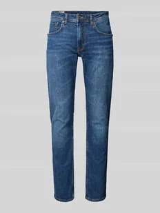 Jeansy o kroju slim fit z 5 kieszeniami - Spodnie męskie - miniaturka - grafika 1