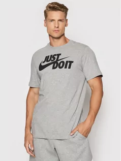 Koszulki męskie - Nike T-Shirt Just Do It Swoosh AR5006 Szary Regular Fit T-Shirt Just Do It Swoosh AR5006 Szary Regular Fit - grafika 1