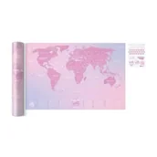 Mapy i plansze edukacyjne - Mapa zdrapka - Travel Map Love World - miniaturka - grafika 1