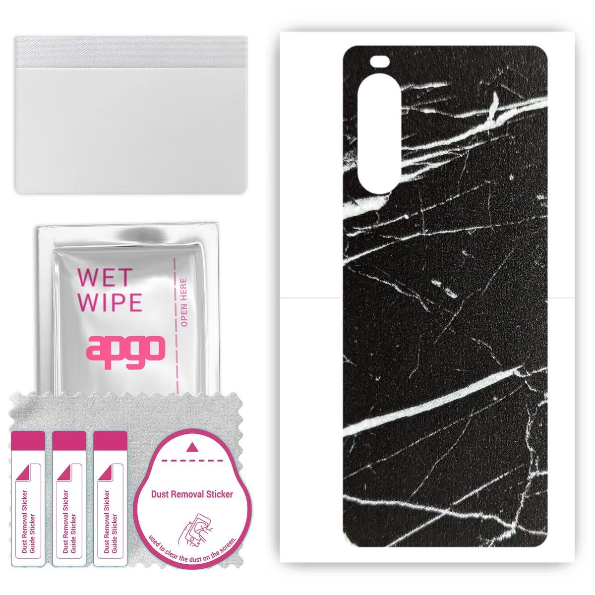 Folia naklejka skórka strukturalna na TYŁ do Sony Xperia 10 III Lite - Marmur Ciemny - apgo SKINS