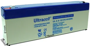 Akumulator AGM ULTRACELL UL 12V 2.4Ah żelowy  - Raty 0% - 38 sklepów w całej Polsce - Baterie do zasilaczy awaryjnych UPS - miniaturka - grafika 1