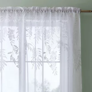Biała firanka 183x140 cm Wisteria Floral – Catherine Lansfield - Firany - miniaturka - grafika 1