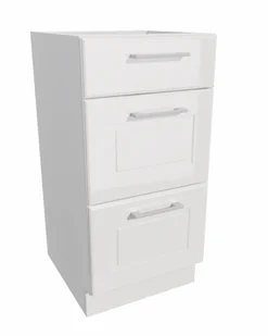 Szafka Dolna Alto 3 Szuflady 40X82 Cm Mdf Biały Połysk - Szafki kuchenne - miniaturka - grafika 1