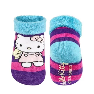 Skarpetki dla dzieci - Skarpetki niemowlęce kolorowe SOXO Hello Kitty z ABS - HELLO KITTY - grafika 1