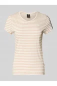 Koszulki i topy damskie - T-shirt o kroju slim fit z wzorem w paski model Stripe eyben - G-Star Raw - miniaturka - grafika 1