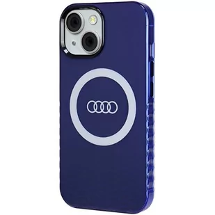 Audi IML Big Logo MagSafe Case iPhone 15 / 14 / 13 6.1" niebieski/navy blue hardcase AU-IMLMIP15-Q5/D2-BE - Etui i futerały do telefonów - miniaturka - grafika 1