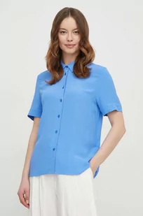 Tommy Hilfiger koszula damska kolor niebieski regular z kołnierzykiem klasycznym - Koszule damskie - miniaturka - grafika 1