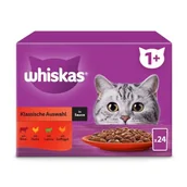 Mokra karma dla kotów - Whiskas Multipack 1+ Klasyczny wybór w sosie 24x85 g - miniaturka - grafika 1