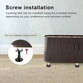 Zawiasy, okucia i inne akcesoria - 27-64 mm, 4 sztuki regulowanych nóg meblowych z podkładkami antypoślizgowymi, metalowe nogi meblowe, do stołów, szafek i biurek - miniaturka - grafika 1