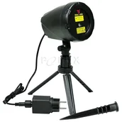 Lampy ogrodowe - Polux Projektor laser TOP-A1a plastik 5 trybów czarny 12 cm + zasilacz SANICO 308948 - miniaturka - grafika 1