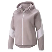 Bluzy damskie - Bluza z kapturem damska Puma EVOSTRIPE FULL-ZIP różowa 84707318-S - miniaturka - grafika 1