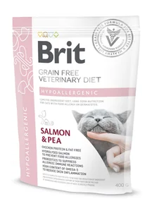 Brit VET Brit Veterinary Diet Hypoallergenic Salmon&Pea Sucha Karma dla kota op 400g - Sucha karma dla kotów Brit VET Brit Veterinary Diet Hypoallergenic Salmon&Pea Sucha Karma dla kota op 400g - Sucha karma dla kotów - miniaturka - grafika 2