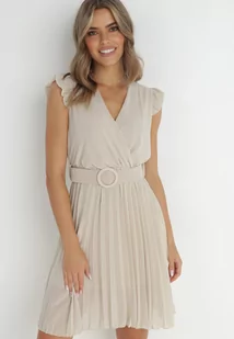 Jasnobeżowa Sukienka Geving - Sukienki - miniaturka - grafika 1