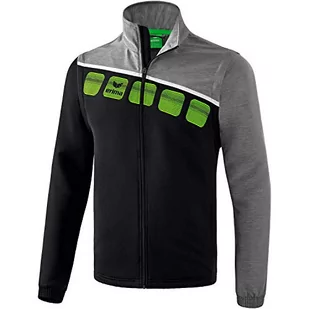 Erima męska kurtka 5-C z odpinanymi rękawami black/Grey marl/White S 1061903 - Kurtki męskie - miniaturka - grafika 1