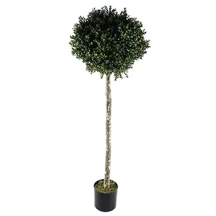 Leaf Chronione sztuczne drzewo topiary, 140 cm kula bukszpanowa UV - Sztuczne drzewka - miniaturka - grafika 1