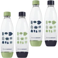 Akcesoria i części AGD - Butelki Sodastream FUSE 2pack 1L zielona/czarna liście x2 - miniaturka - grafika 1
