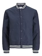 Kurtki męskie - Bestseller A/S Jjwarrior College Bomber kurtka męska, Granatowy blezer/szczegóły: ze wskazówkami, XL - miniaturka - grafika 1