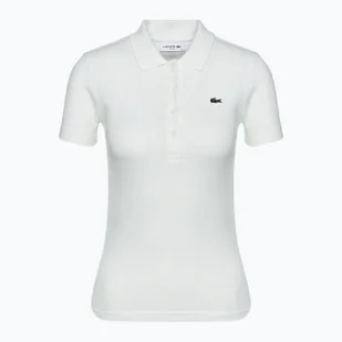 Koszulka polo damska Lacoste DF5377 flour - Koszulki i topy damskie - miniaturka - grafika 1