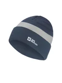 Czapki damskie - Jack Wolfskin Czapka beanie "Stripy" w kolorze szaro-granatowym - miniaturka - grafika 1