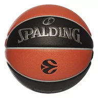 Koszykówka - United Sports Unisex – Spalding Euroleague Varsity TF-150 Sz7 piłka dla dorosłych, czarna/pomarańczowa, 7 - miniaturka - grafika 1