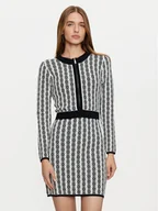 Sukienki - Gaudi Sukienka dzianinowa 421FD13012 Czarny Slim Fit - miniaturka - grafika 1