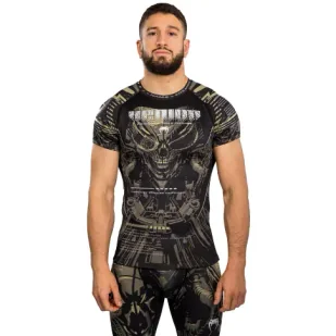 Venum Invader Rashguard Short Sleeve Krótki Rękaw Black/Sand - Kimona, stroje i obuwie - miniaturka - grafika 1