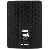 Etui do tabletów - Karl Lagerfeld KLFC11SAKHPKK iPad 10.9" Folio Magnet Allover Cover czarny/black Saffiano Monogram Ikonik - miniaturka - grafika 1