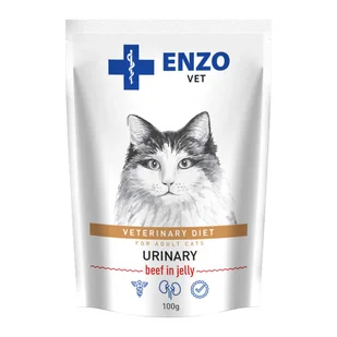 ENZO VET Urinary z wołowiną w galaretce dla kotów 12x100g - Mokra karma dla kotów - miniaturka - grafika 2