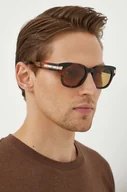 Okulary przeciwsłoneczne - Gucci okulary przeciwsłoneczne męskie kolor zielony - miniaturka - grafika 1