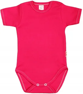 Body KRÓTKI rękaw Róż AMARANT r 86 KLEKLE - Body dla niemowląt - miniaturka - grafika 1