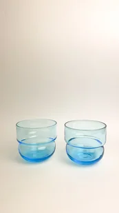 Zestaw szklanek runo - 2 sztuki (niebieskie) 220ml - Szklanki - miniaturka - grafika 1
