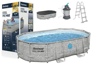 Bestway 56946 Basen Stelażowy 427 x 250 x 100 cm  - Baseny ogrodowe - miniaturka - grafika 1