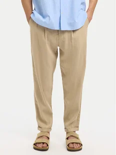 Selected Homme Chinosy 16092732 Beżowy Relaxed Fit - Spodnie męskie - miniaturka - grafika 1