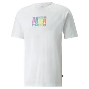 Koszulka męska Puma MULTICOLOR GRAPHIC biała 84856602-XXL - Koszulki męskie - miniaturka - grafika 1