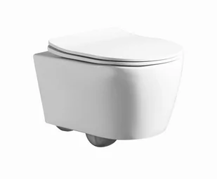 Lavita Praia Zestaw Toaleta WC 48,5x36,5 cm krótka bez kołnierza + deska wolnoopadająca biała 5900378312185 - Miski WC - miniaturka - grafika 1