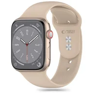 Akcesoria do smartwatchy - Pasek TECH-PROTECT Silicone do Apple Watch 4/5/6/7/8/9/SE (38/40/41mm) Jasnobrązowy - miniaturka - grafika 1