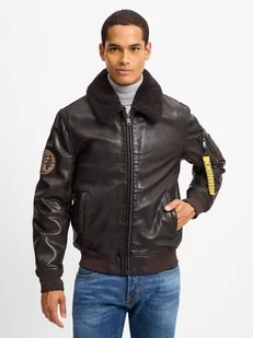 Milestone Kurtka męska - MSTom Mężczyźni brązowy jednolity, S - Kurtki męskie - miniaturka - grafika 1