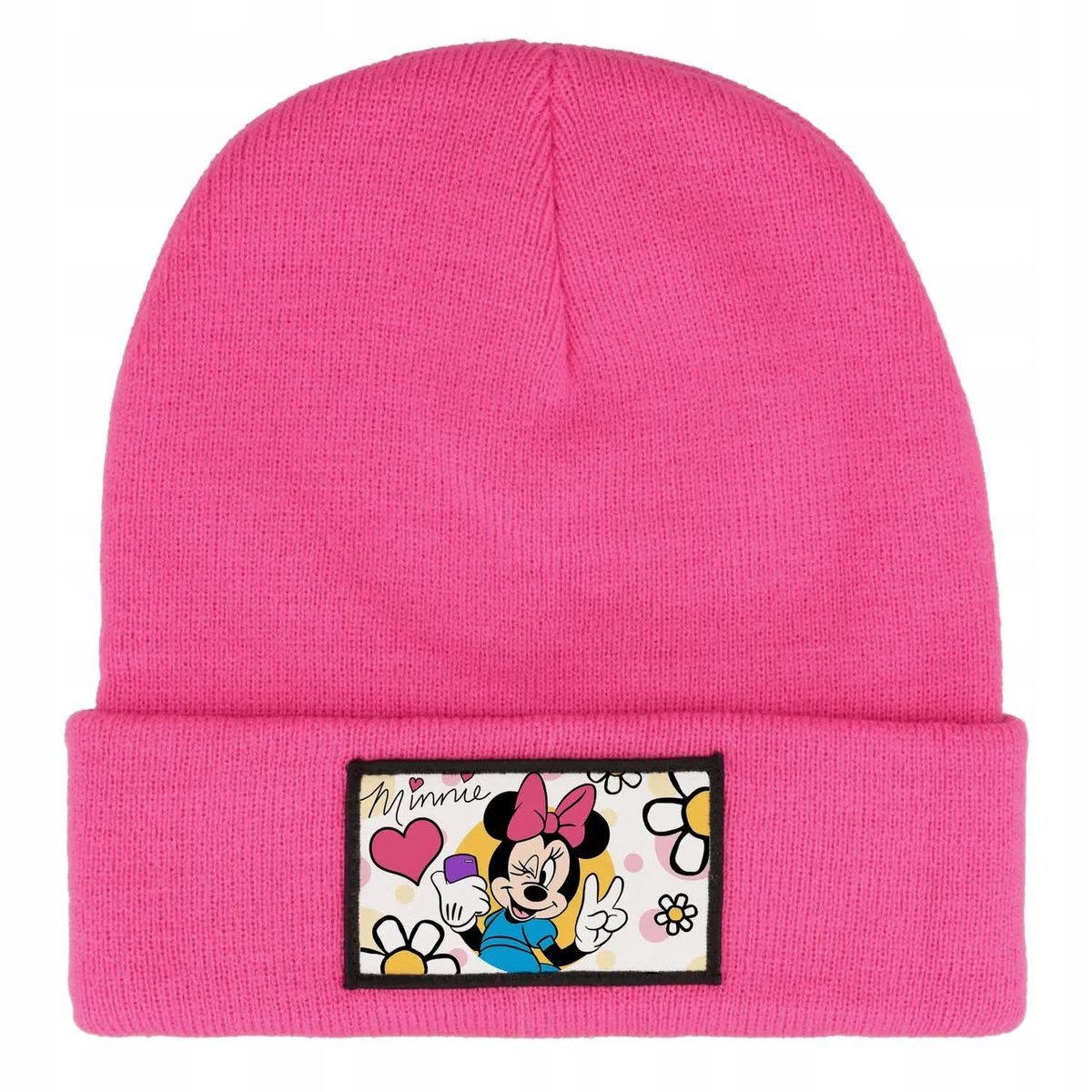 Czapka Zimowa Dziecięca MINNIE MOUSE VIBE Myszki Prezent Wzory Różowa