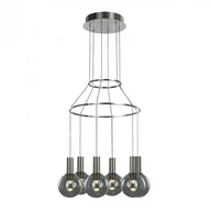 Lampy sufitowe - Italux LAMPA wisząca ARIA MD17012002-6A zwieszana OPRAWA minimalistyczna LED 40W szklane kule balls przydymione MD17012002-6A - miniaturka - grafika 1
