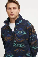 Bluzy męskie - Billabong bluza polarowa Boundary kolor granatowy wzorzysta ABYFT00463 - miniaturka - grafika 1