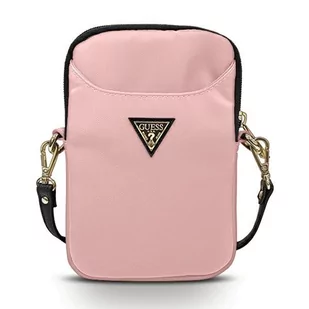 Guess Etui do tabletu Torebka GUPBNTMLLP różowy/pink Nylon Triangle Logo GUPBNTMLLP - Etui do tabletów - miniaturka - grafika 5