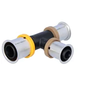 Łączniki, trójniki, kształtki - KAN Trójnik PPSU z pierścieniem zaprasowywanym 20x16x16 therm PRESS 1009260184 K-900600 - miniaturka - grafika 1