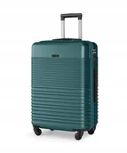 Walizki - Walizka Średnia Podróżna Twarda ABS PUCCINI Zielona Na Kółkach ABS028B-5D - miniaturka - grafika 1