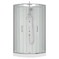 Kabiny prysznicowe - Kabina prysznicowa z hydromasażem Wega 90 WHITE KERRA - miniaturka - grafika 1