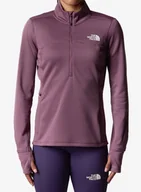 Bluzy sportowe damskie - Bluza damska bez kaptura The North Face Winter Warm Pro 1/4 Zip - midnight mauve - miniaturka - grafika 1